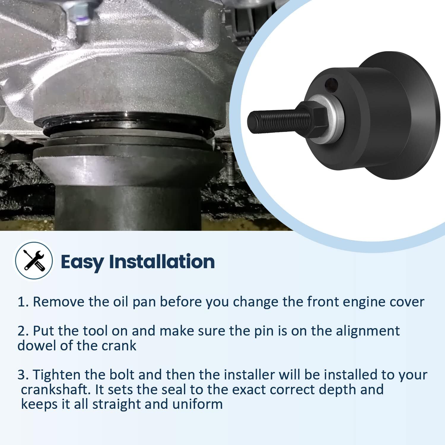 6.7L 303-1509 for Ford F-250/350 /450/550 Front Crankshaft Seal Installer Tool