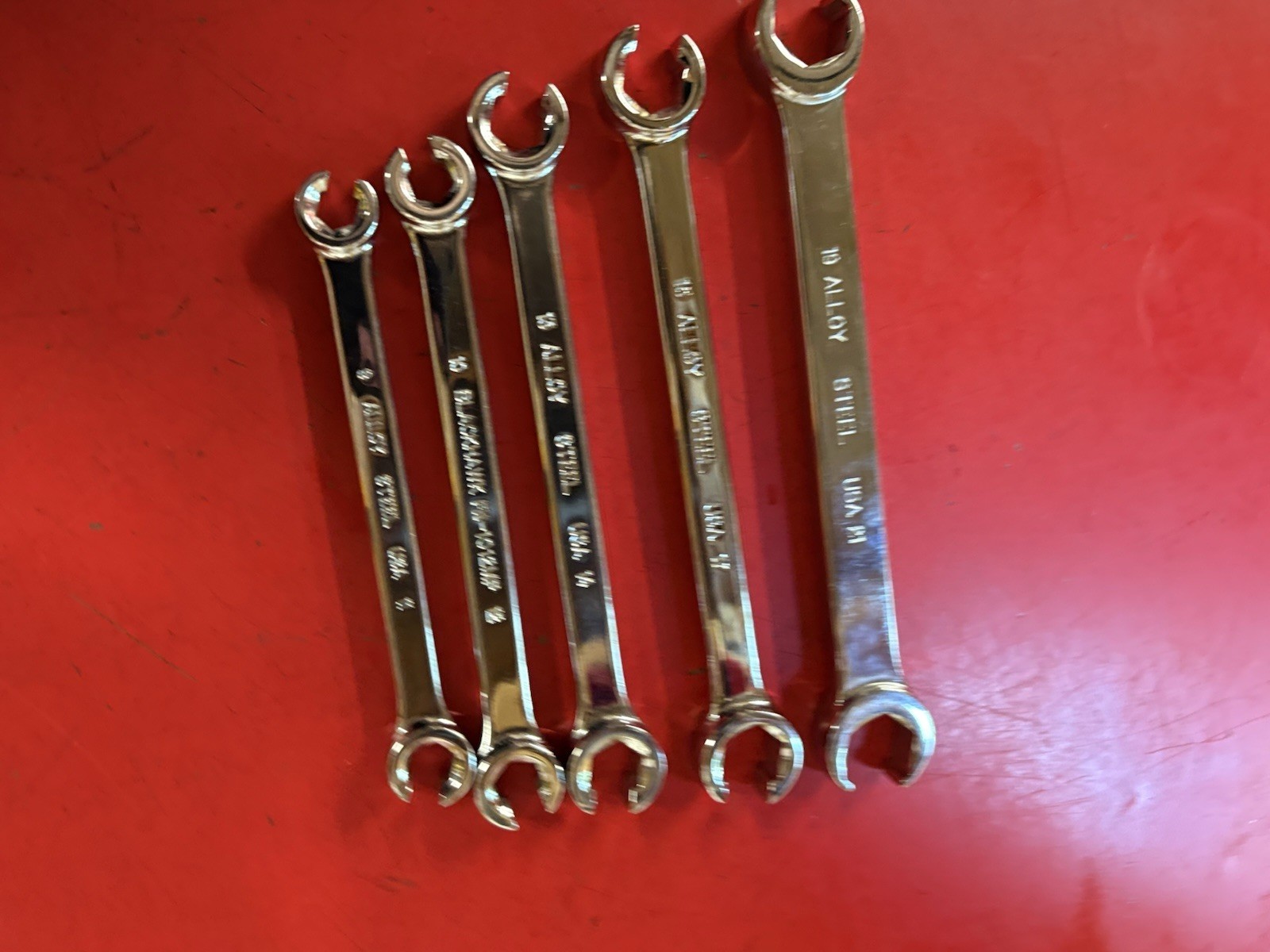 Blackhawk 5 Piece Metric Flare Nut Wrench Set Full Polish 10mm to 21mm