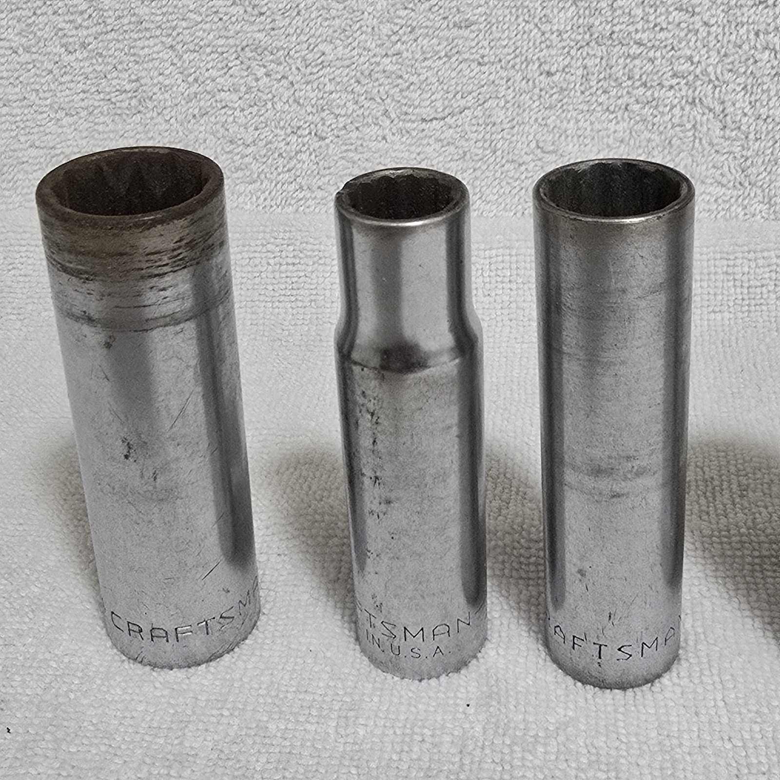 VTG Craftsman USA 1/2″ Drive Deep Socket Set 6pc 1/2-1″ + 13/16 Spark Plug