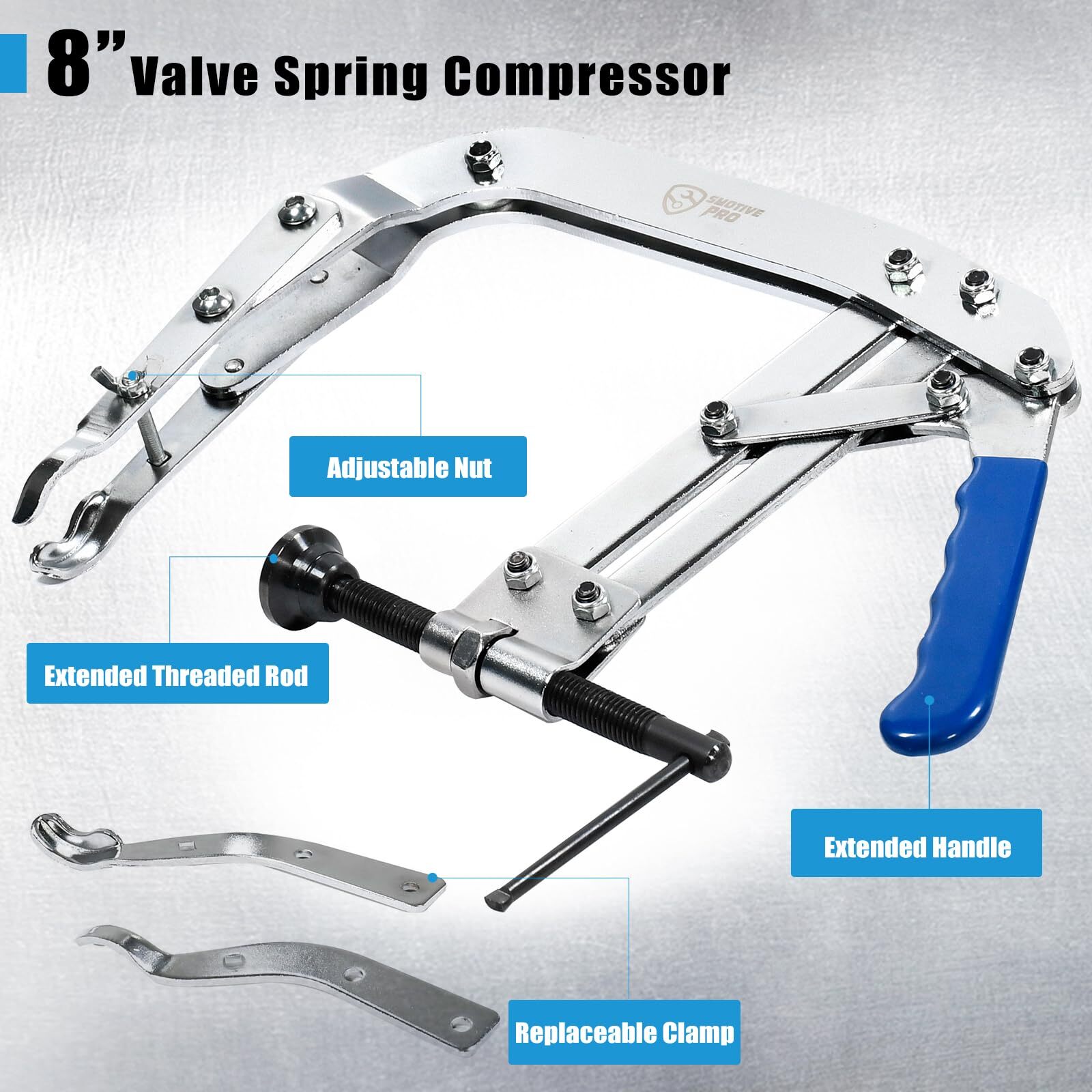 8in Valve Spring Compressor Tool Universal Automotive Engine Valve Spring Rem…
