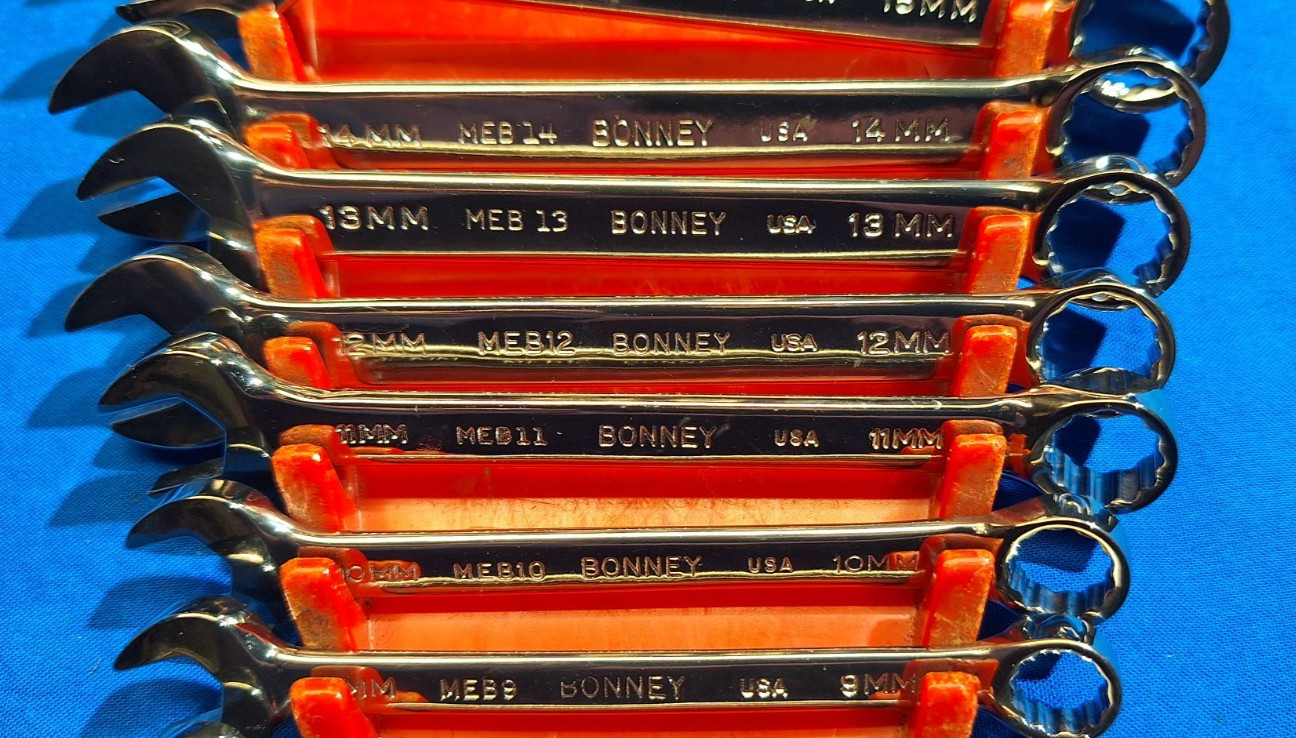 Bonney -80759 13 piece short Metric Combination wrench set full polish 7mm-19mm