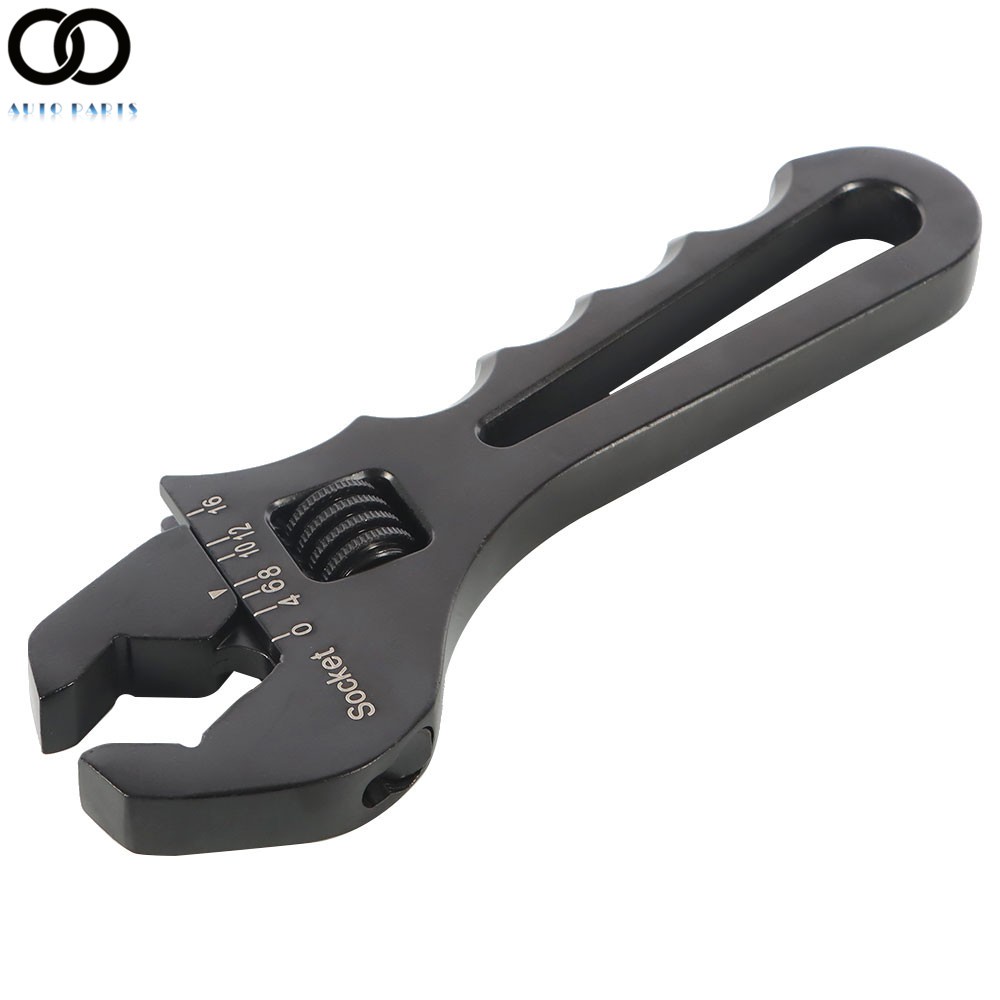 Black Aluminum 3AN 4AN-16AN Adjustable Wrench Tool Spanner For Hose End Fitting