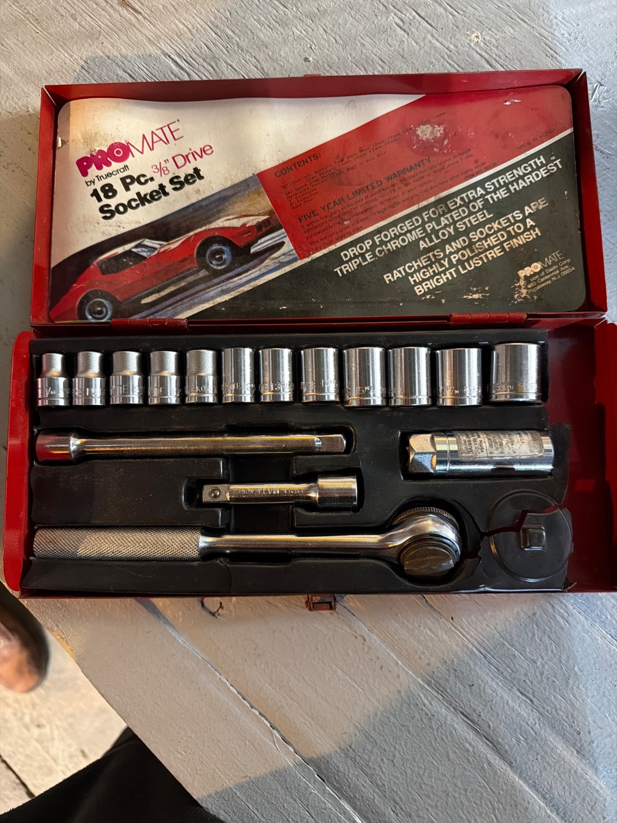 Pro mate by true craft 18 piece 3/8 drive socket set