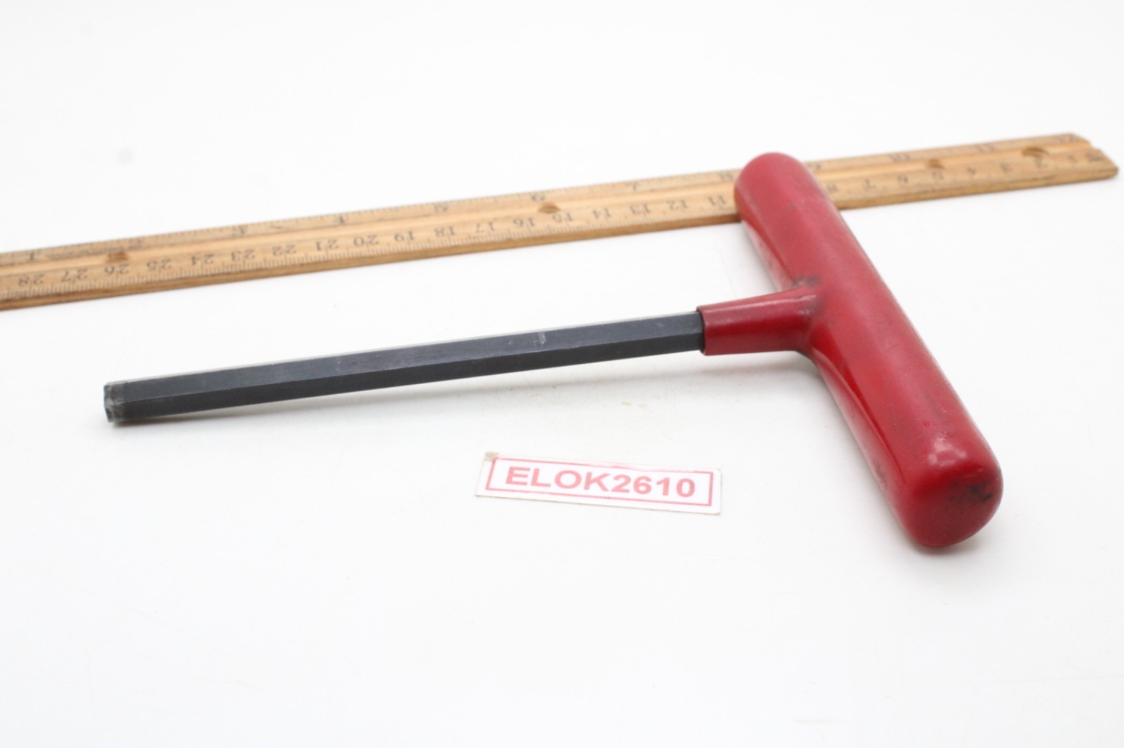 Blue-Point AWCG1608 8mm 6 Point Red Rubber Handle Hex Allen Key T Handle USA