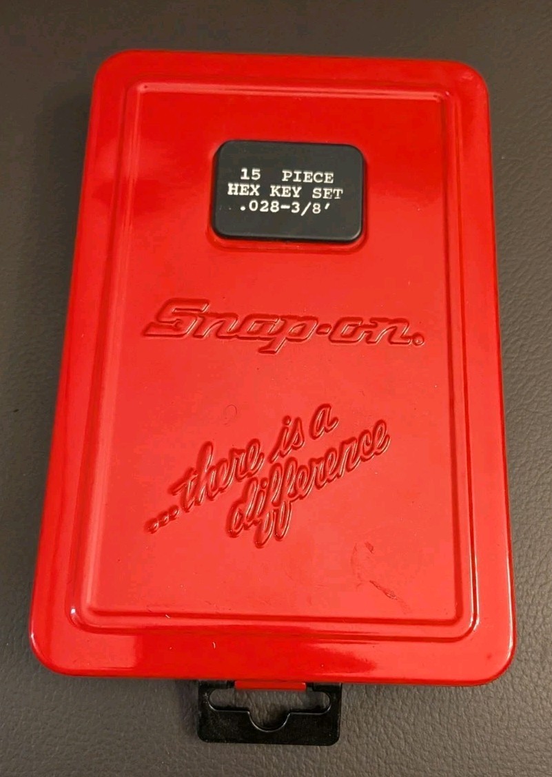 Snap On 15 Piece Allen Hex Key Complete Set .028”-3/8”