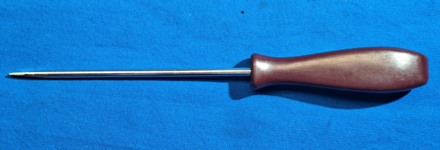 Vintage Maroon Handle Matco tools SDMC6 9-1/2″ long 3/16″ flat blade screwdriver