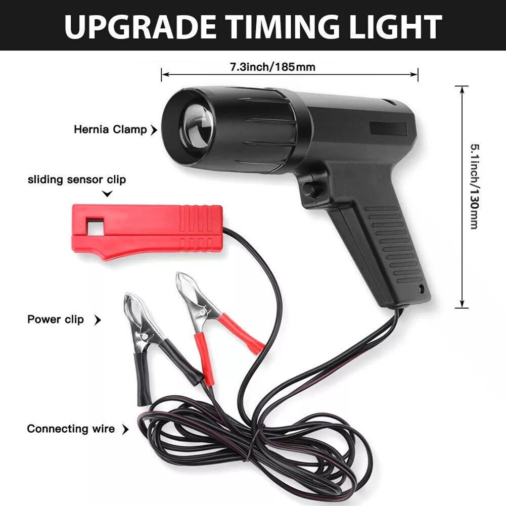 Automotive Strobe Timing Light 12V for Detecting Engine Timing Changes Easily