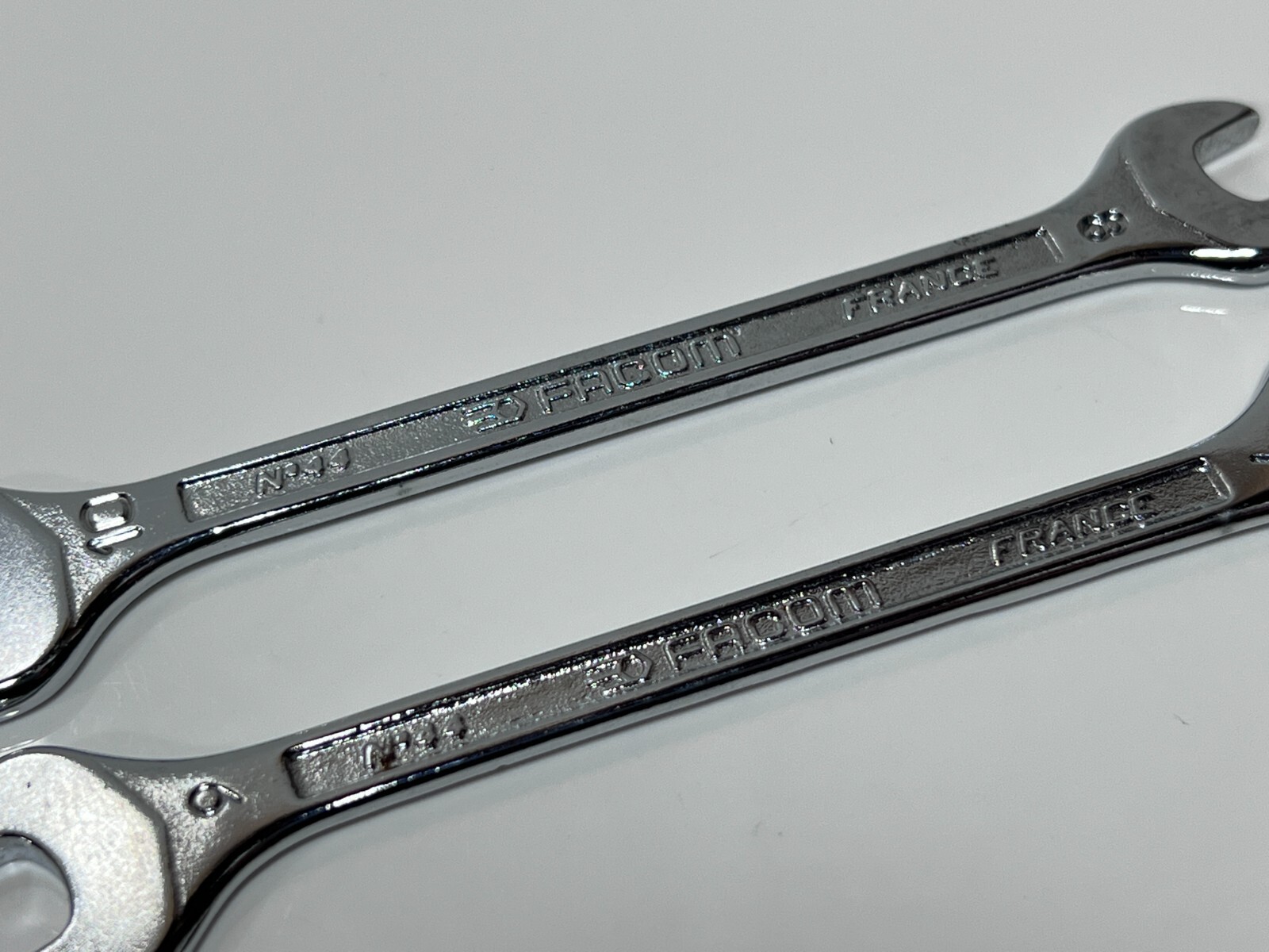 FACOM Tools (Made in France) 2pc No. 4 Metric Open-End Wrench Set – 7mm to 10mm