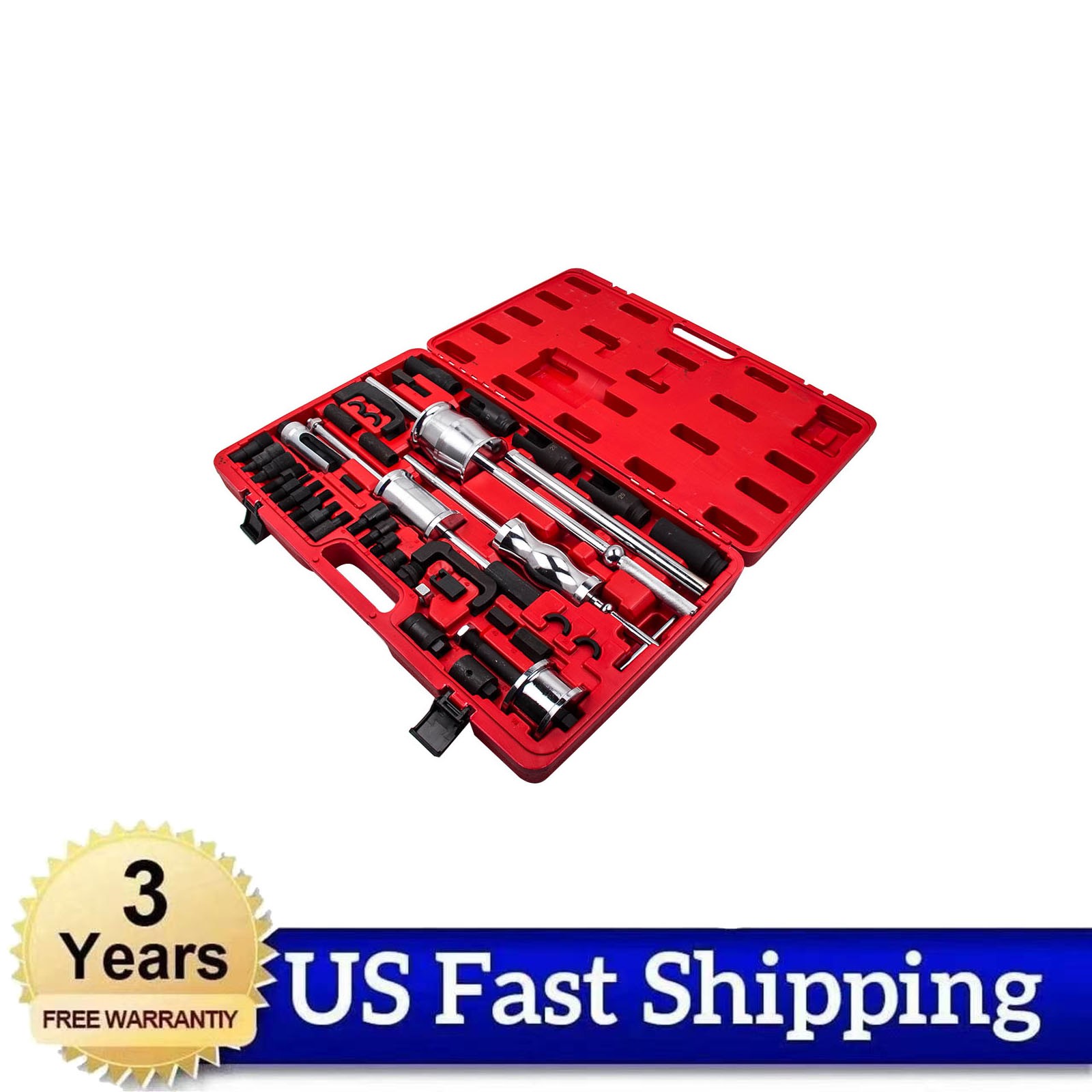 Auto Truck Diesel Injector Extractor Slide Hammer Puller Adapter Full Tool Sets