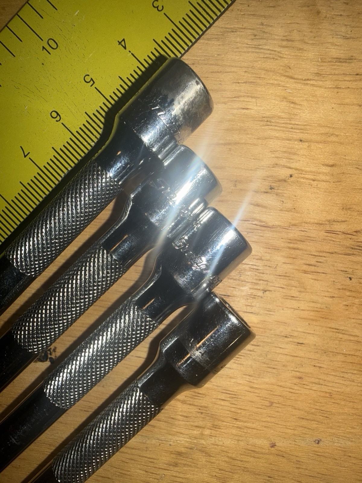 Lot (4) Snap-on 1/4” Drive Extensions Tmxk4/4″ Tmxk60/6″ Tmxk80/8″ Tmxk140/14″