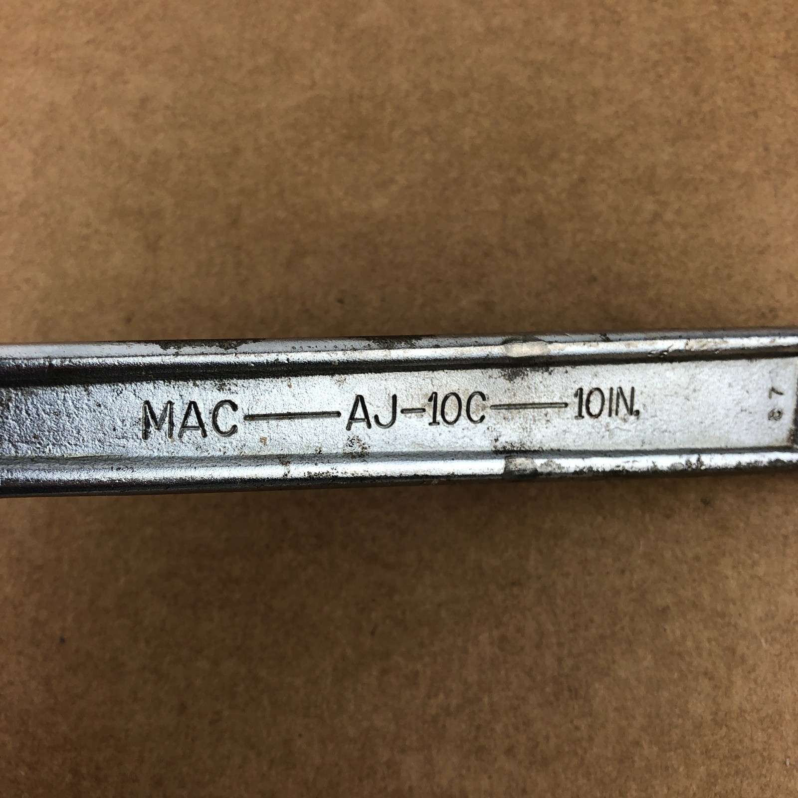 Vintage Mac Tools USA Adjustable Wrench 10 Inch AJ-10C 87
