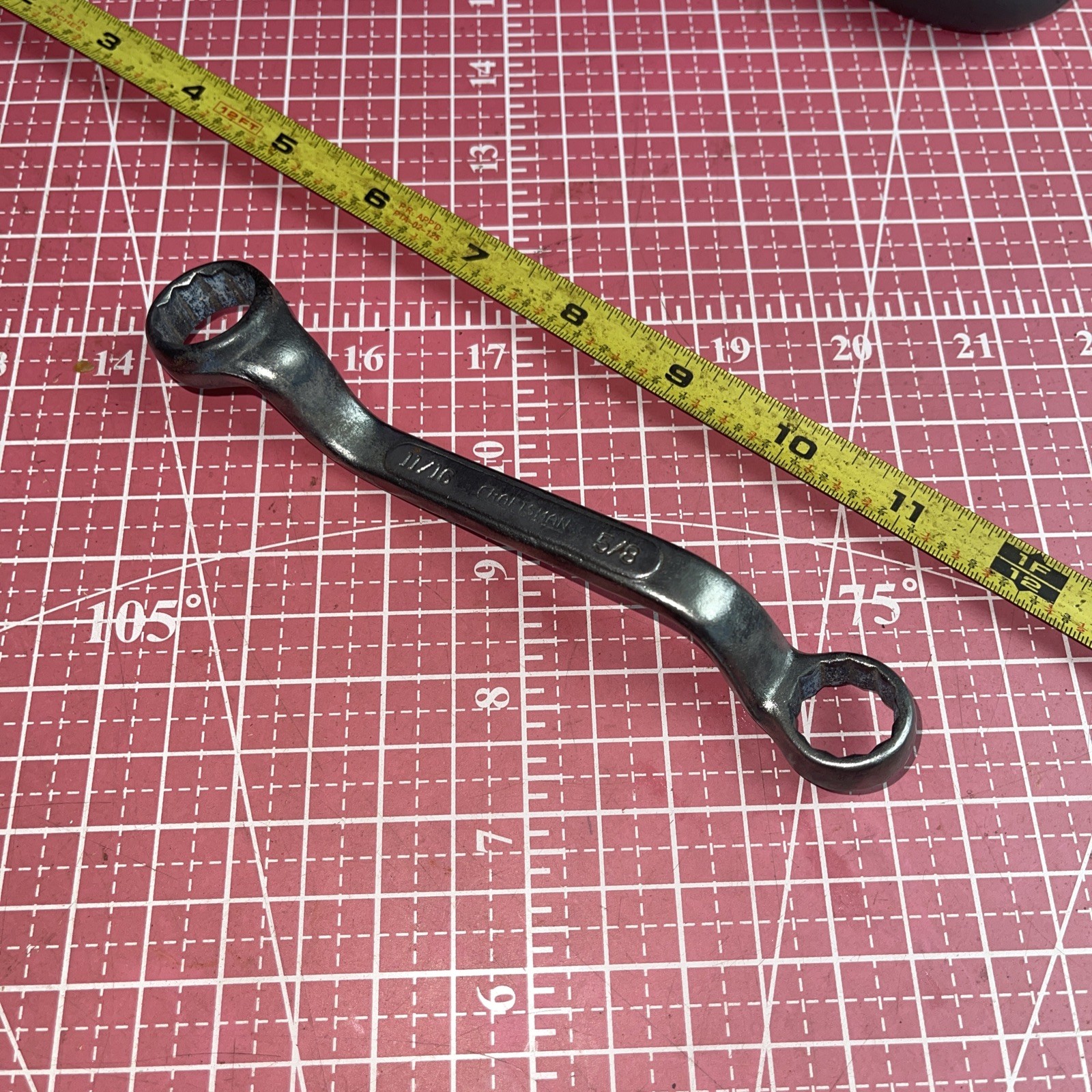 CRAFTSMAN USA 5/8 X 11/16 Deep Offset 12 Point Box End Wrench Stubby Underline