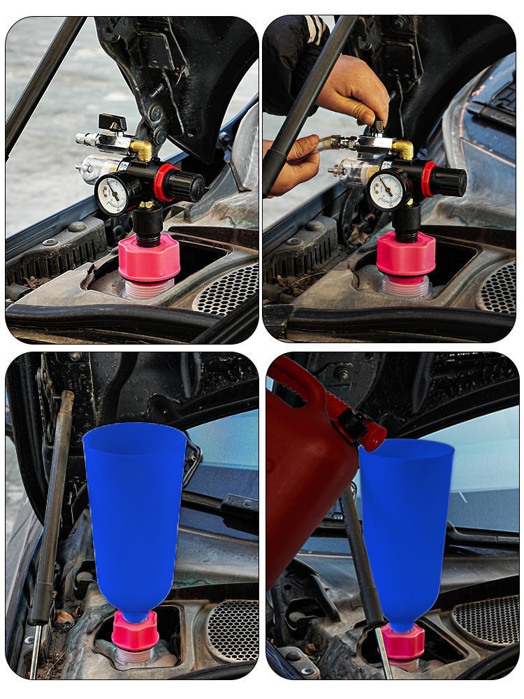 26PCS Oil Funnel Adaptor Set,Car Truck Engine Oil Filler Filling Tool No-Spill