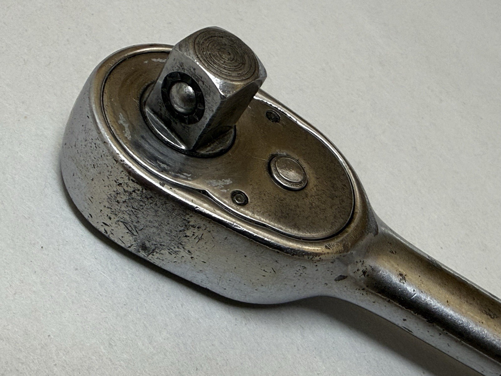 1963 Snap-On USA 3/8″ Drive Ratchet Flat Neck Standard Length F-71-D