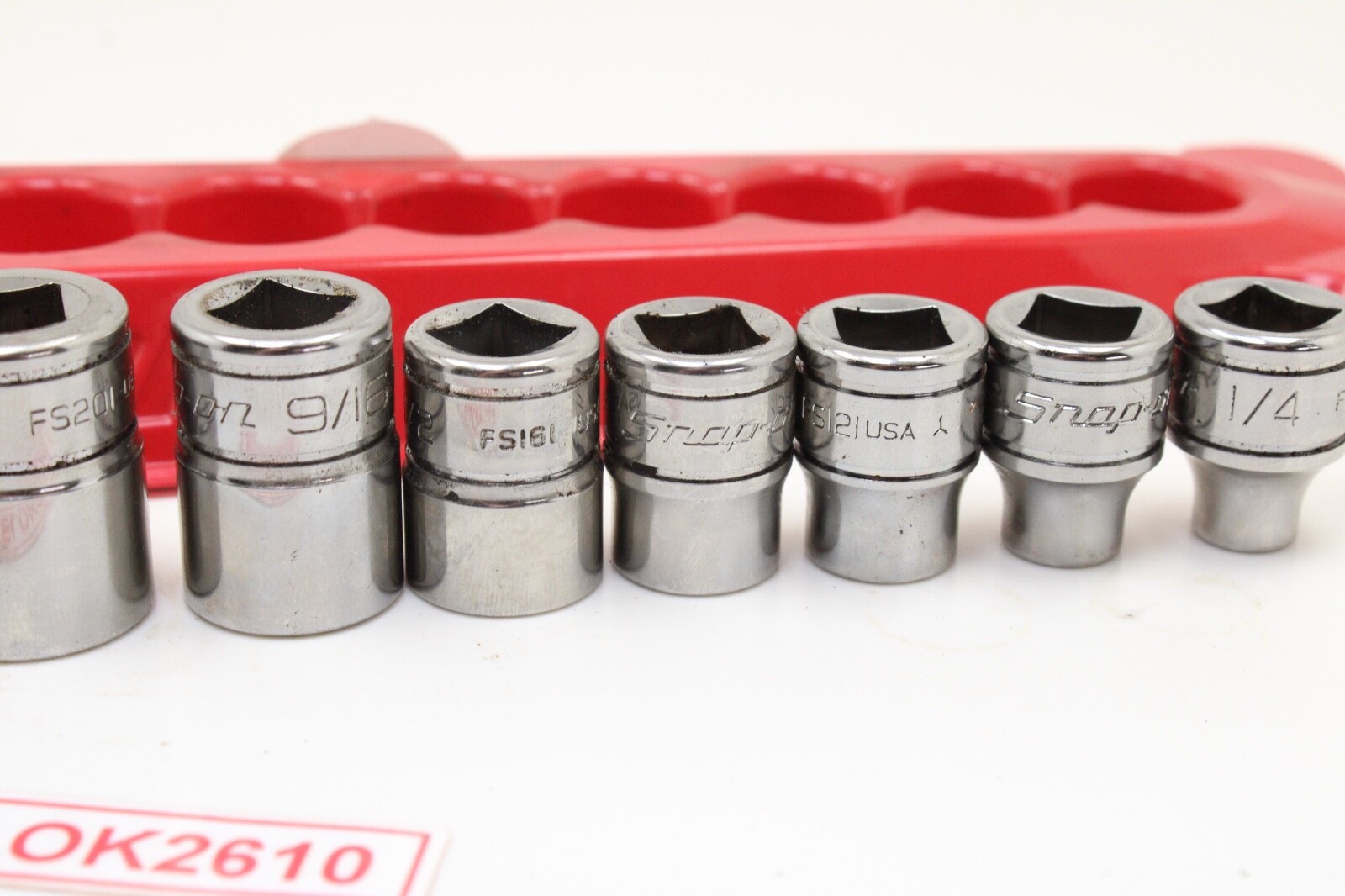Snap On FS081-FS281 1/4″-78″ 3/8″ Drive 6 Point 11 Piece Shallow Sockets Set USA