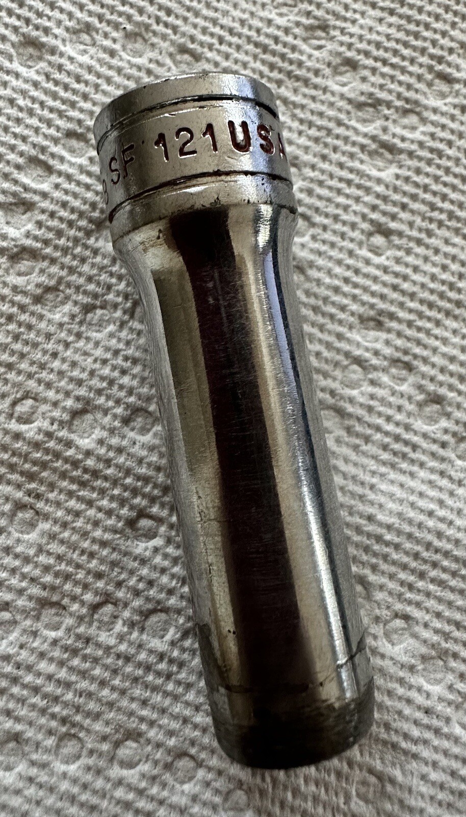 Snap-on Tools SF121 3/8″ SAE Socket 3/8″ Drive 12pt Deep Standard Chrome Socket