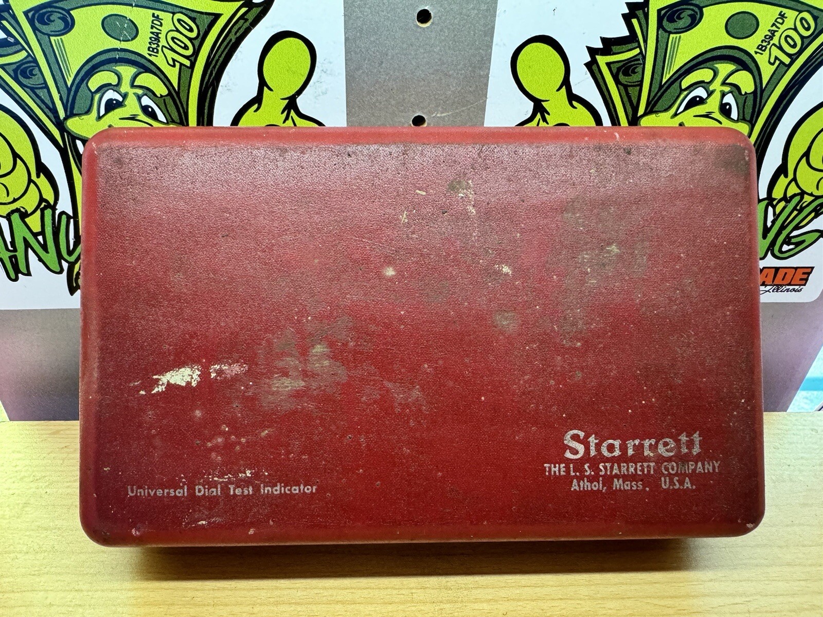 Vintage #196 Starrett Universal Dial Test Indicator Red Vinyl Kit #196