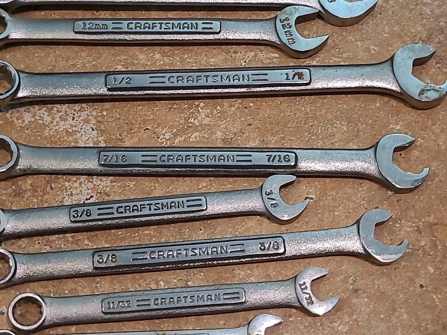 Craftsman Professional Hand Tools USA 15 Piece Wrench Set Sizes ( SEE PHOTOS)