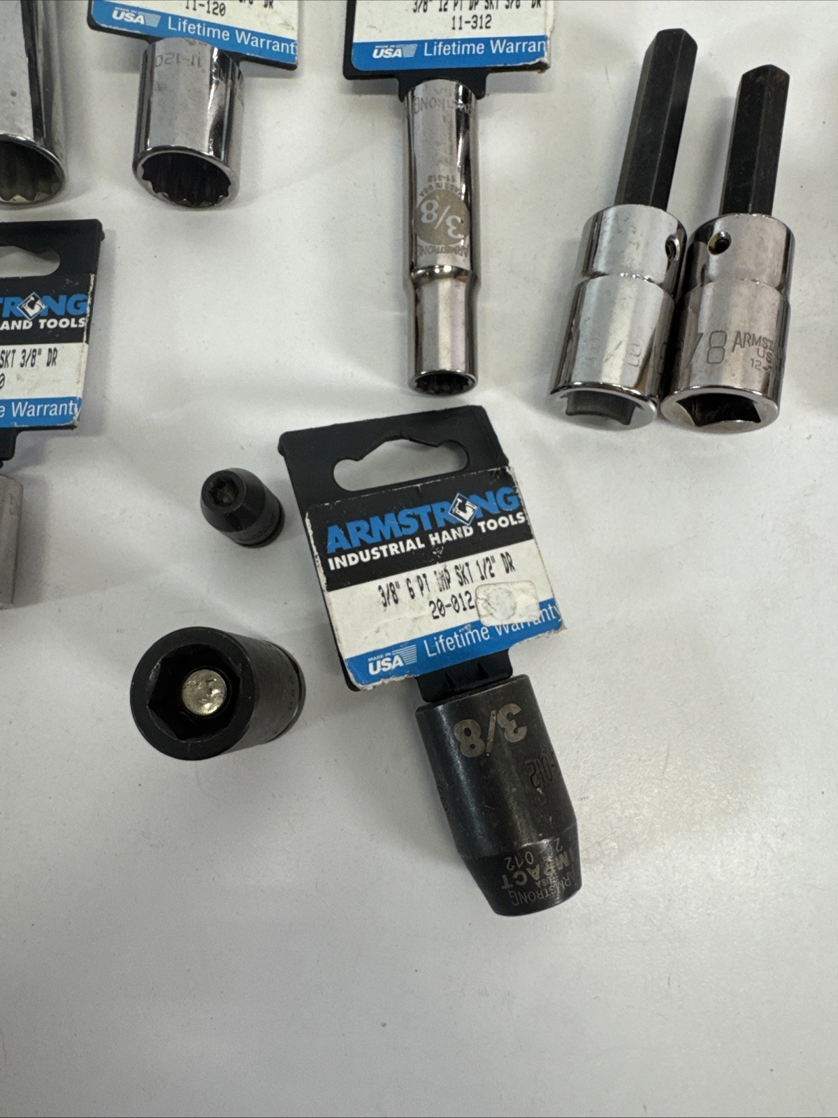 Armstrong USA Socket Lot 21pc Mixed Drive SAE Metric Various Sizes
