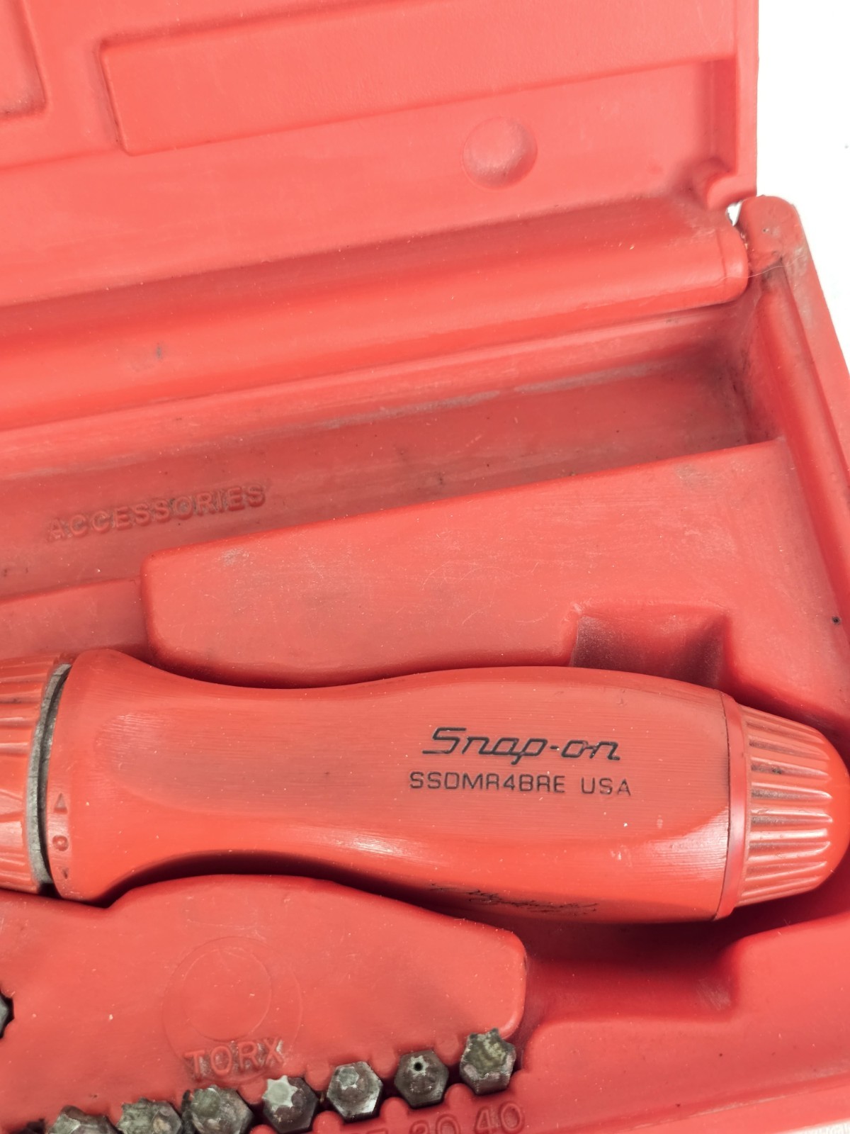Snap On Tools Ratcheting Screwdriver Set Red Dale Earnhardt Bits & Case SSDMR220