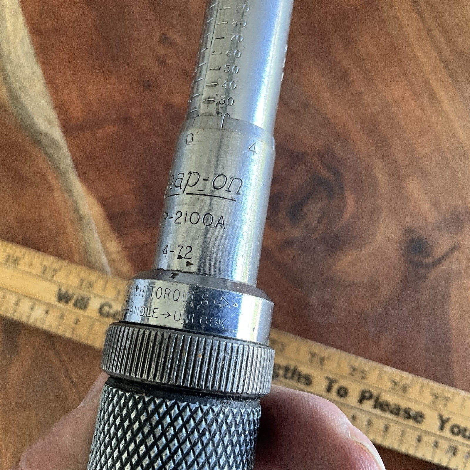 Snap-on QJR2100A 3/8″ Drive Torque Wrench 20-100 Ft-lb USA