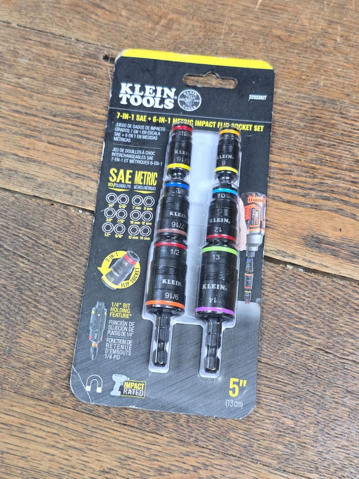 🔅 Klein Tools SAE + Metric Impact Flip Sockets + Bit Holder 32933KIT