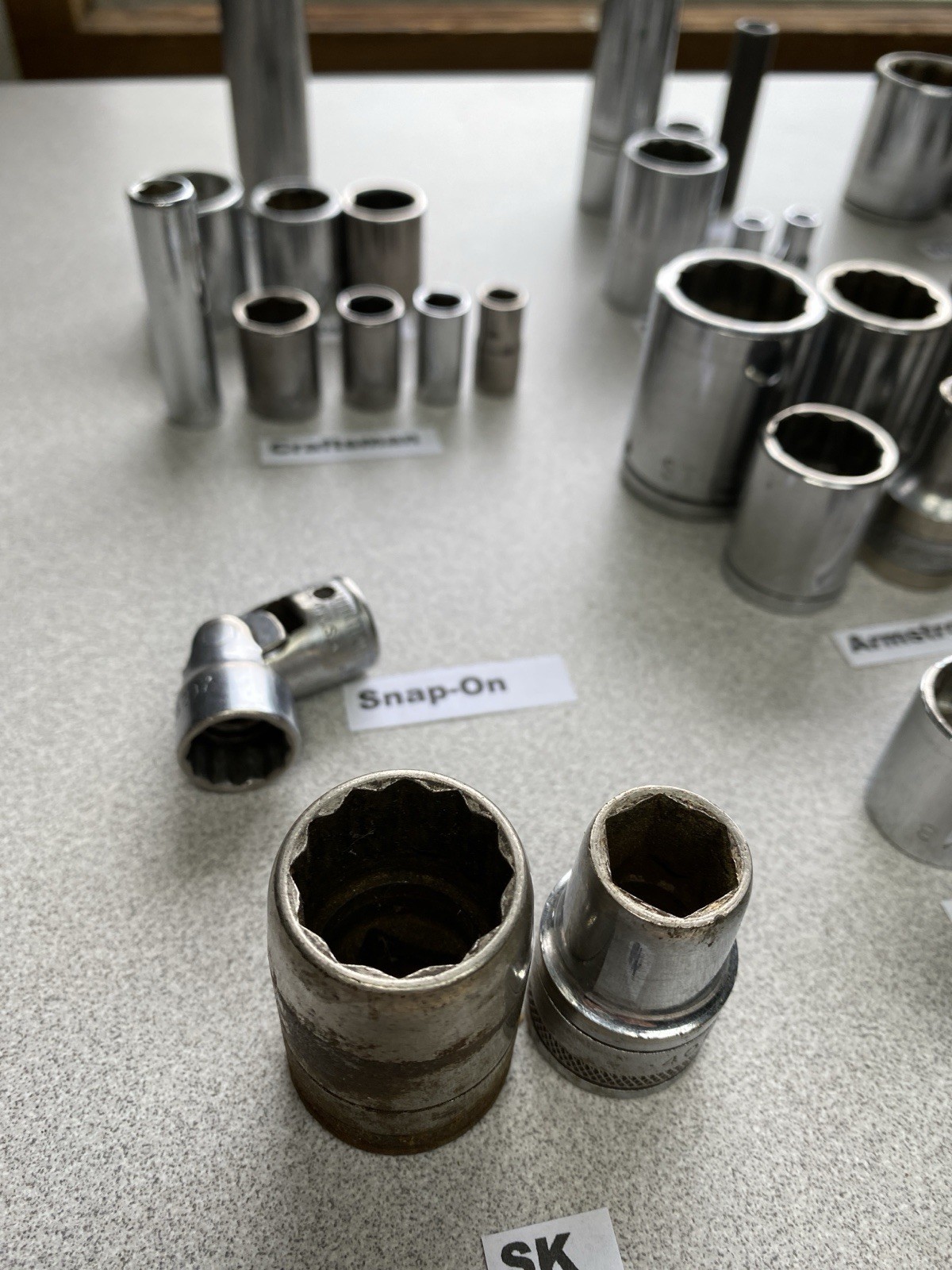 36 Pieces VTG Sockets Snap-on SK Proto Armstrong Williams Craftsman Extensions