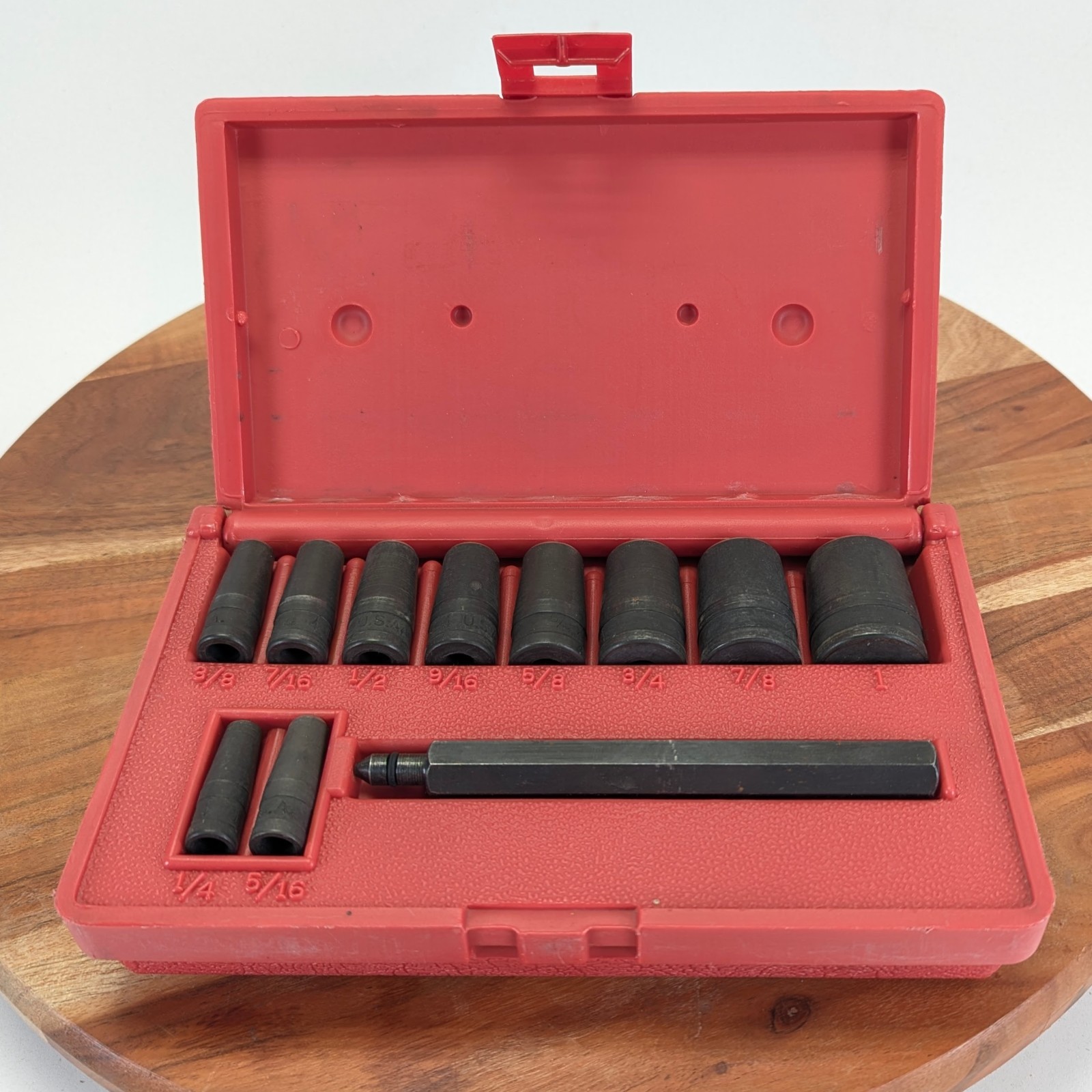 Blue Point PGH8A 11 PC Gasket Punch Set 1/4″—1″ w/Case USA Snap On Tools
