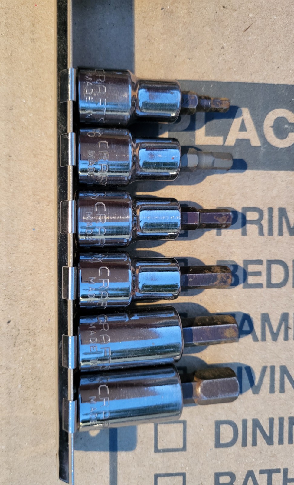 Craftsman 1/4, 3/8 Drive Hex, Torx Socket Set & Ratchet USA 20 Piece.