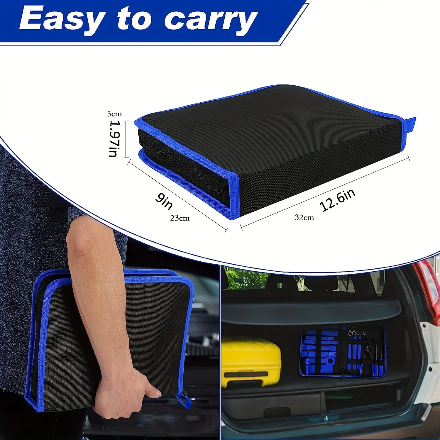 19Pcs Car Trim Removal Tool Set with Clip Pliers & Portable Storage Bag