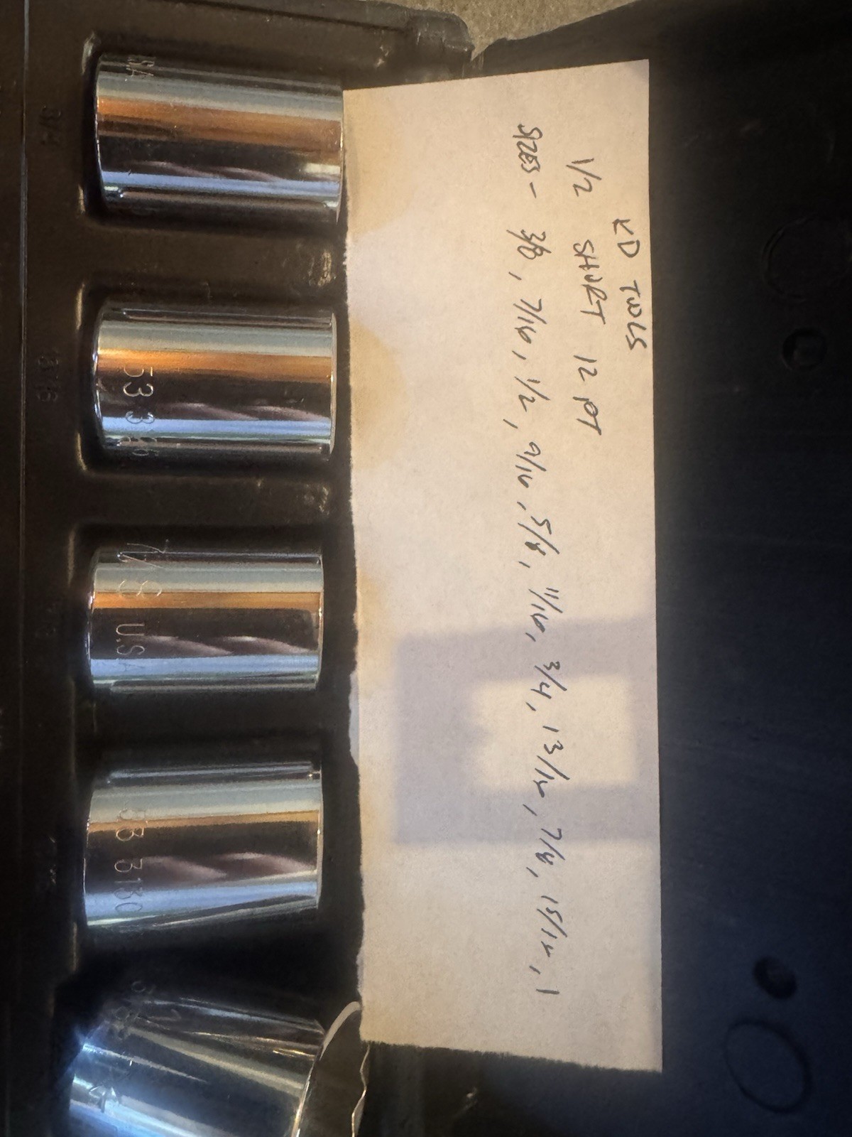 KD Tools 1/2 Short 12 Point Socket Set