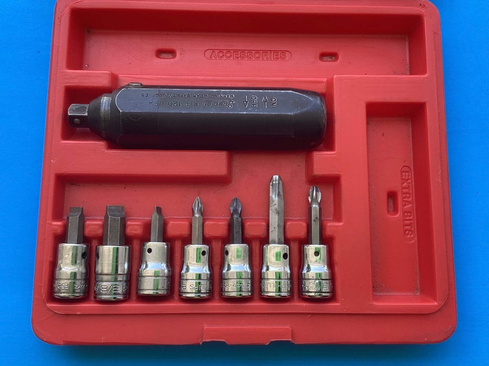 Snap On Impact Driver Set PB108, 3/8 Inch Drive with Case