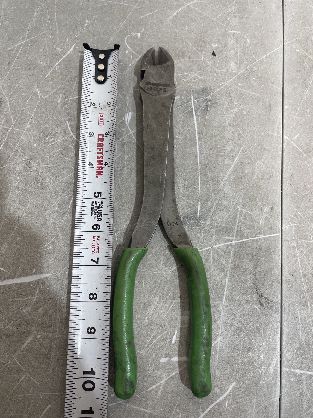 Snap on Tools 312CF 11″ VectorEdge Heavy-Duty Diagonal Cutter (Green) USA