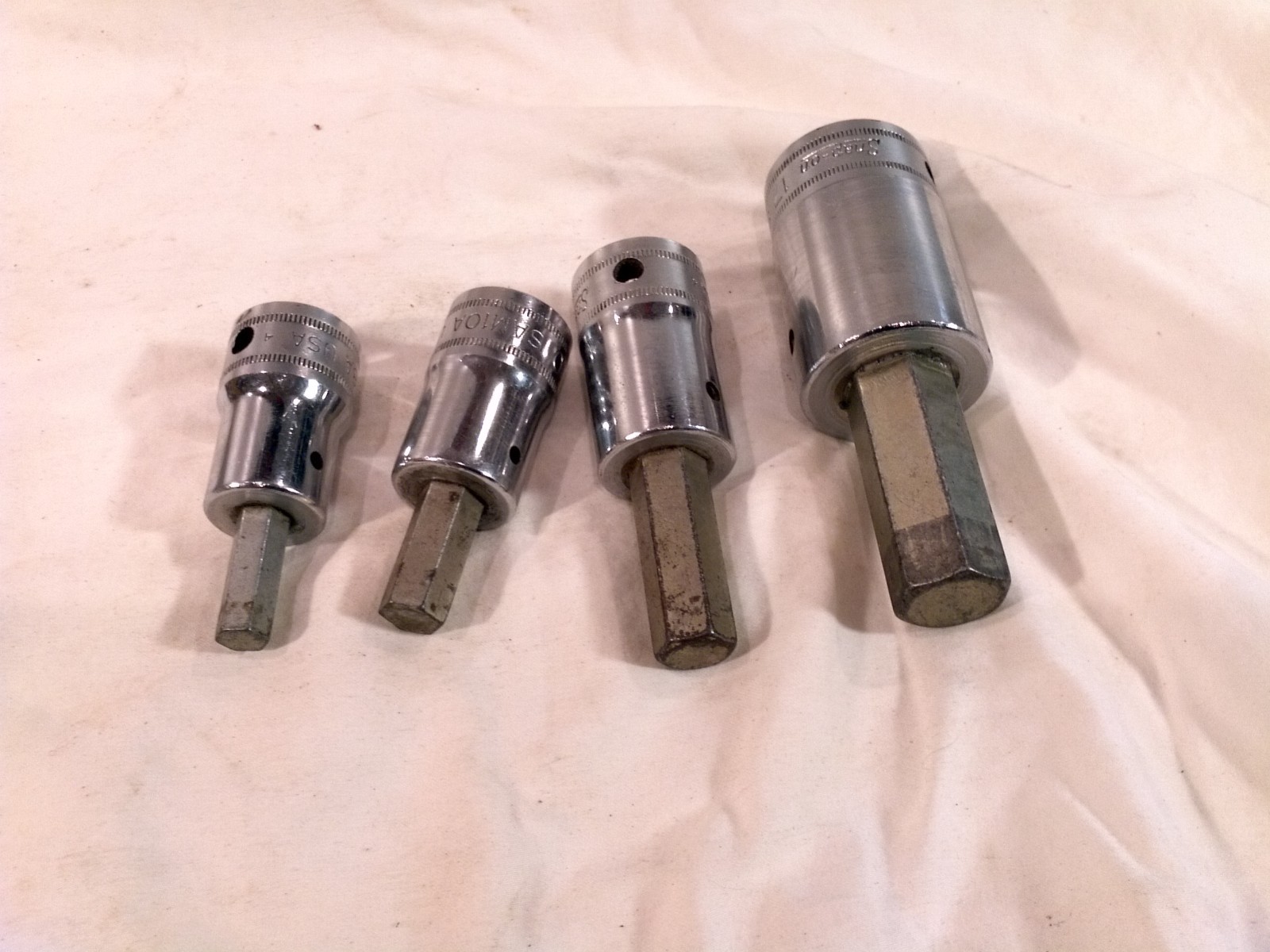 Set of 3 Snap-On Metric Hex Sockets 1/2″Dr SAM12A 12mm FAM10B 10mm FAM8A 8mm17mm