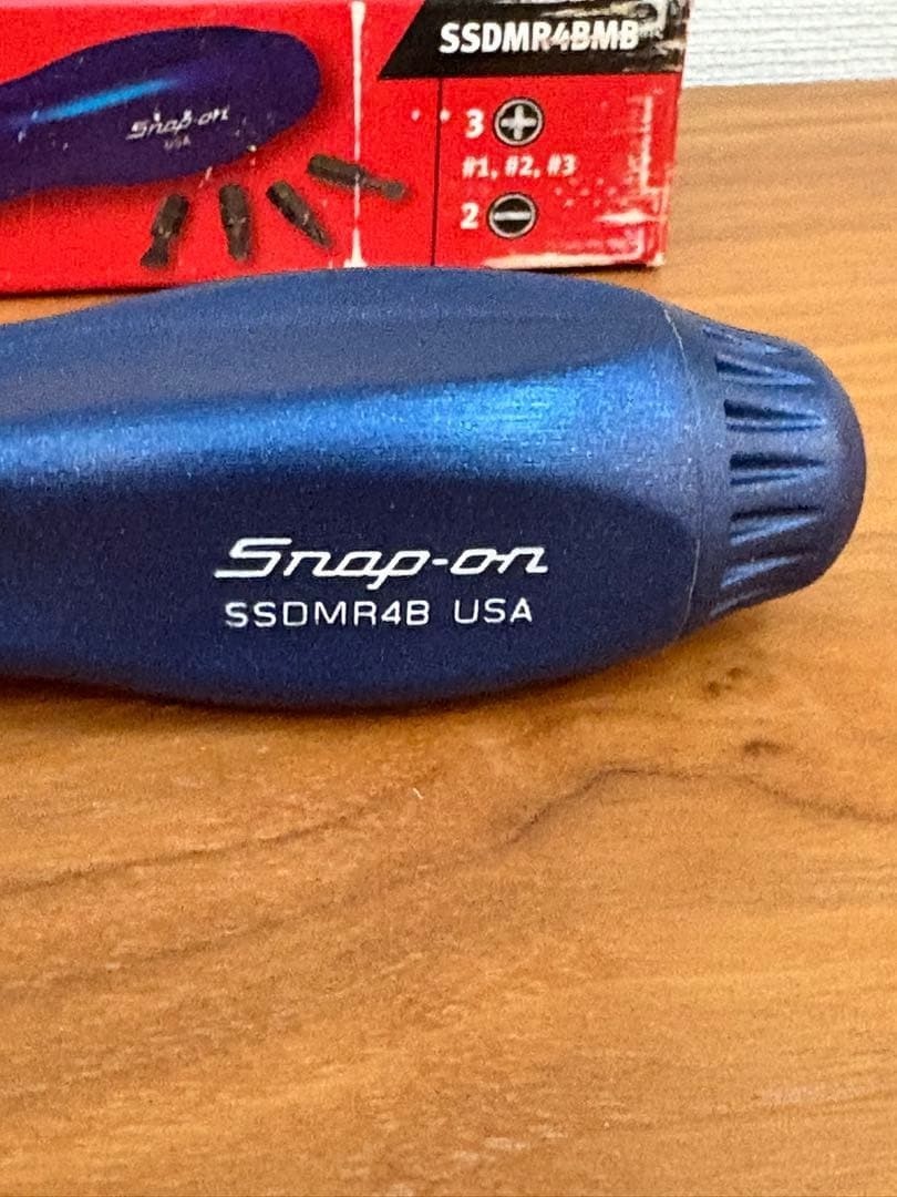 Snap-on SSDMR4B POWER BLUE Hard Handle Ratcheting Screwdriver w/Bits [Unused]