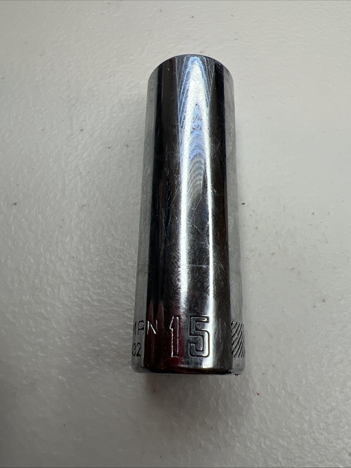 Craftsman -G- 15mm 6 Point Deep Chrome Socket 3/8″ Drive 44432 USA