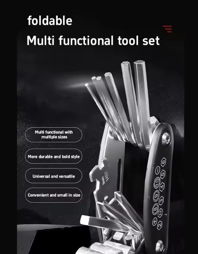 16in1 Universal Socket Wrench Set Rotating Head Multi Tool Repair Kit Pro Set Uk