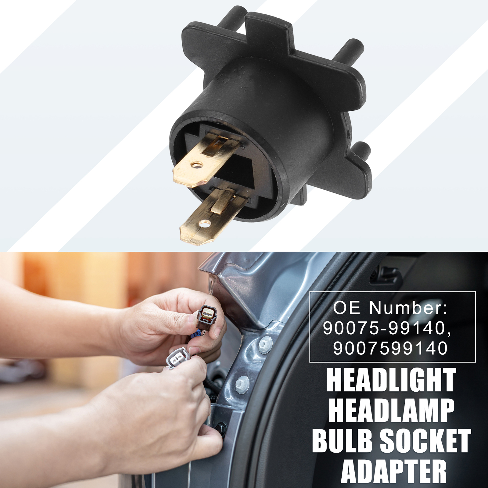 Car Headlight Bulb Socket Holder 90075-99140 for Lexus ES300 ES330 2002-2004