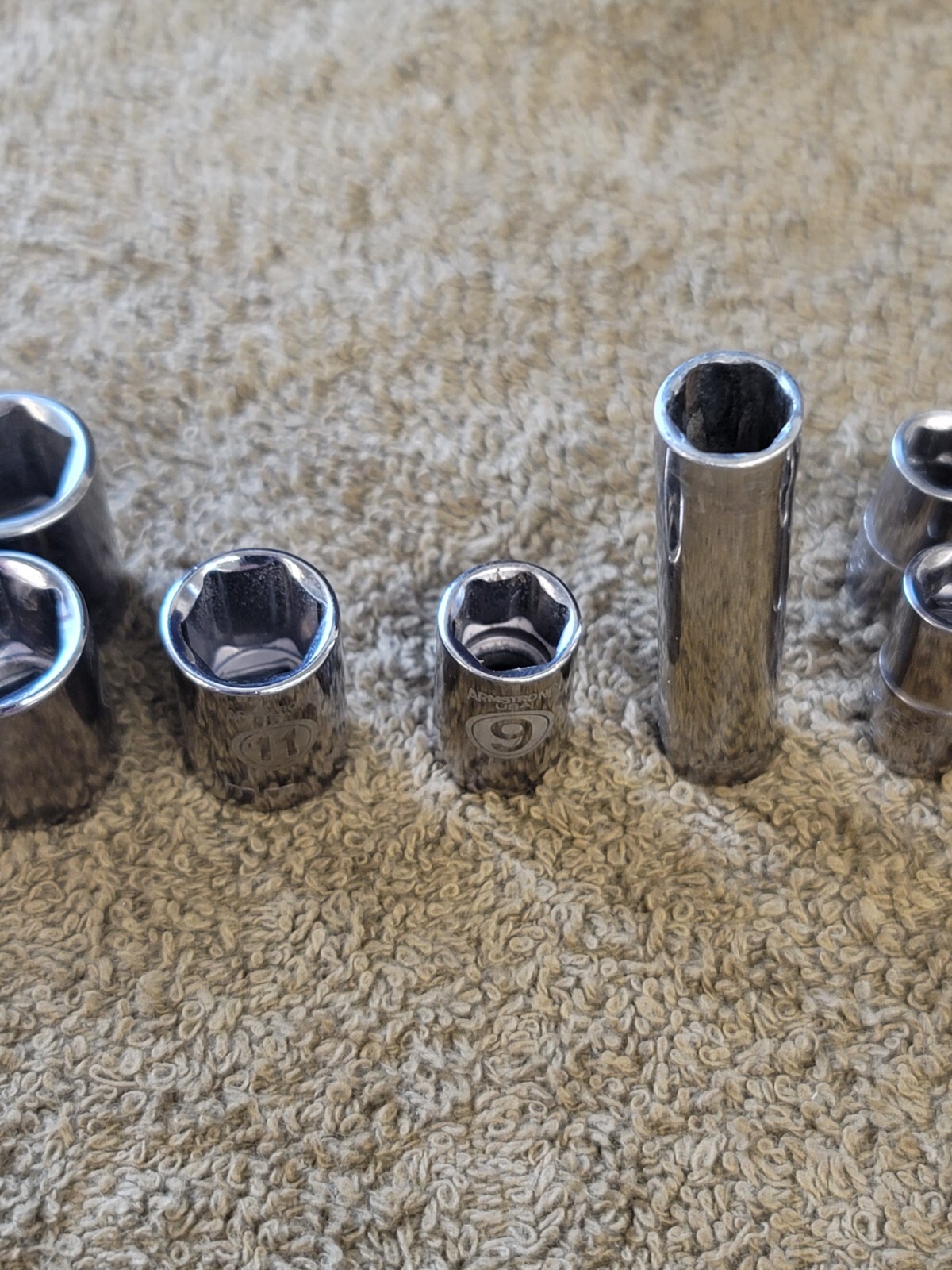 19 Armstrong 1/4″ Drive Socket Set Metric 14mm to 4mm 6 Point 37 Series USA