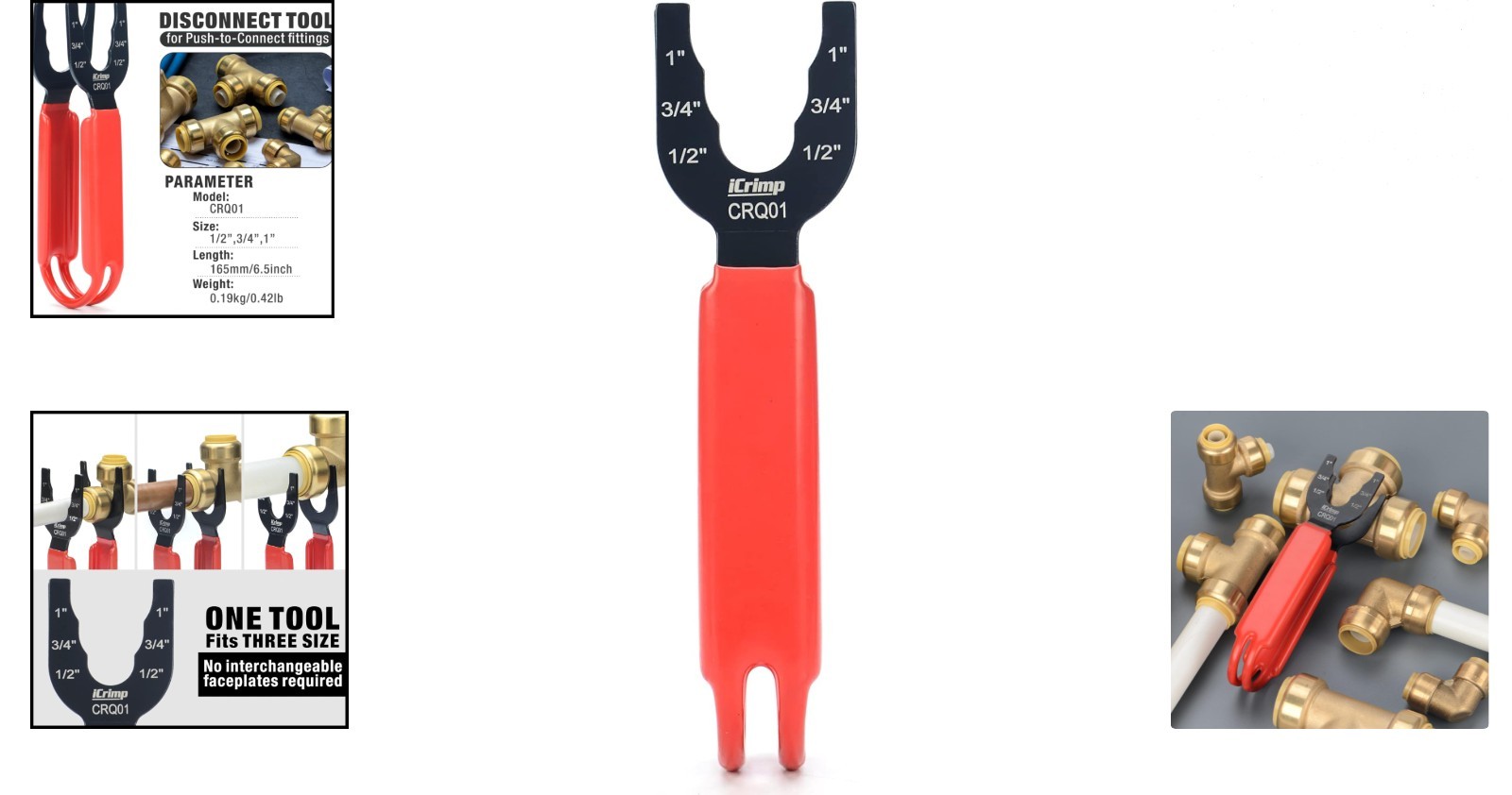 Disconnect Tool for Brass Push-Fit Fittings – 1/2′ 3/4′ 1′ Compatibility