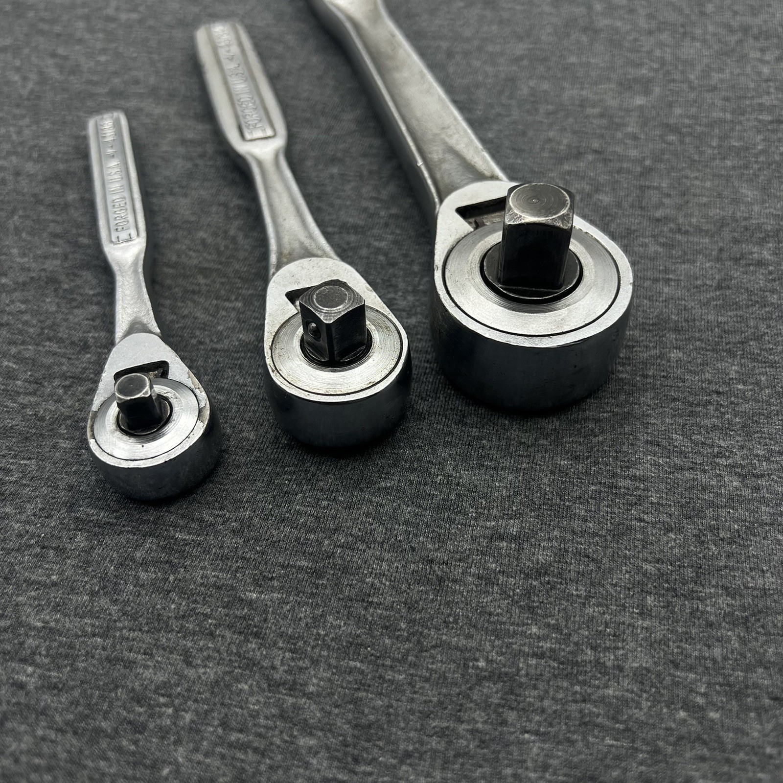 Vintage Craftsman 3pc Ratchet Set 1/2”, 3/8” & 1/4”Drive V Series USA