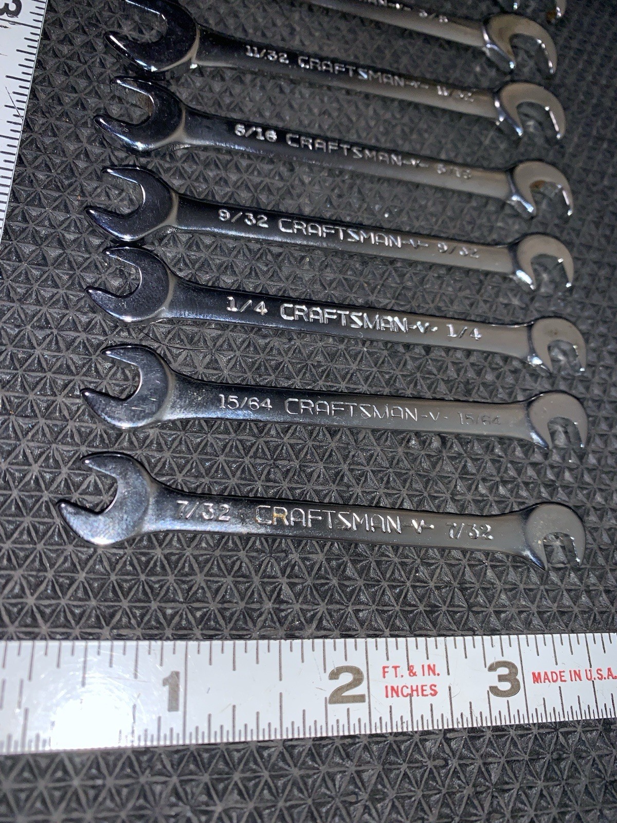 Craftsman 8 Pc Open End Ignition Wrench Set #9 4306 Vintage V Series