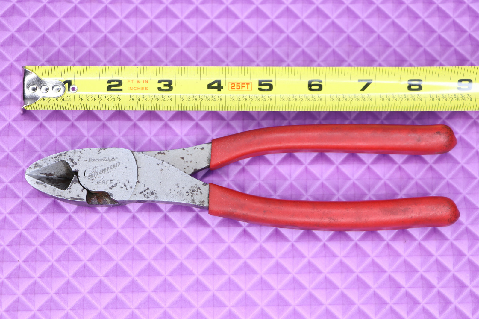 Snap-On Power Edge High-Leverage Diagonal Cutter Red Soft Grip Handle 388CF