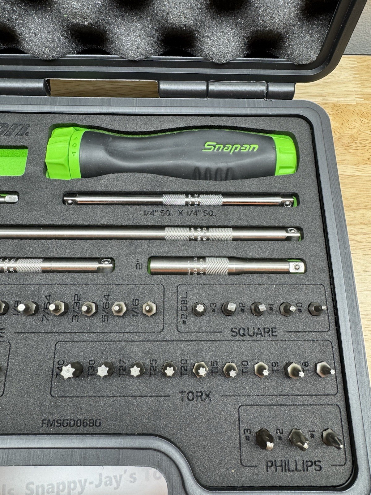 Snap-on Tools USA NEW GREEN Ratcheting Screwdriver Master Set w/Case SGDMRC44FG