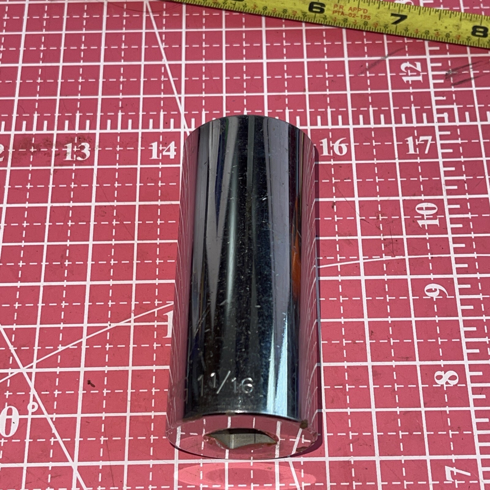 Armstrong USA 1-1/16 in SAE 1/2 Drive 12 Point Deep Socket Vintage 1 1/16