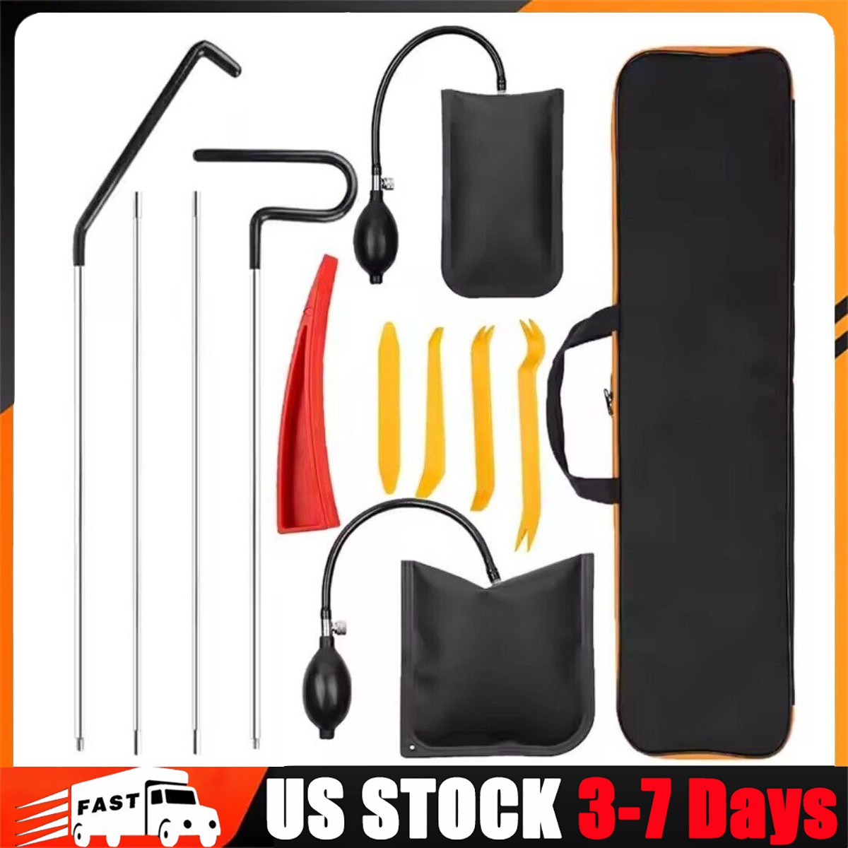 12Pcs Auto Repair Stainless Steel Kit Tool Emergency Car Window Door Lock Set US