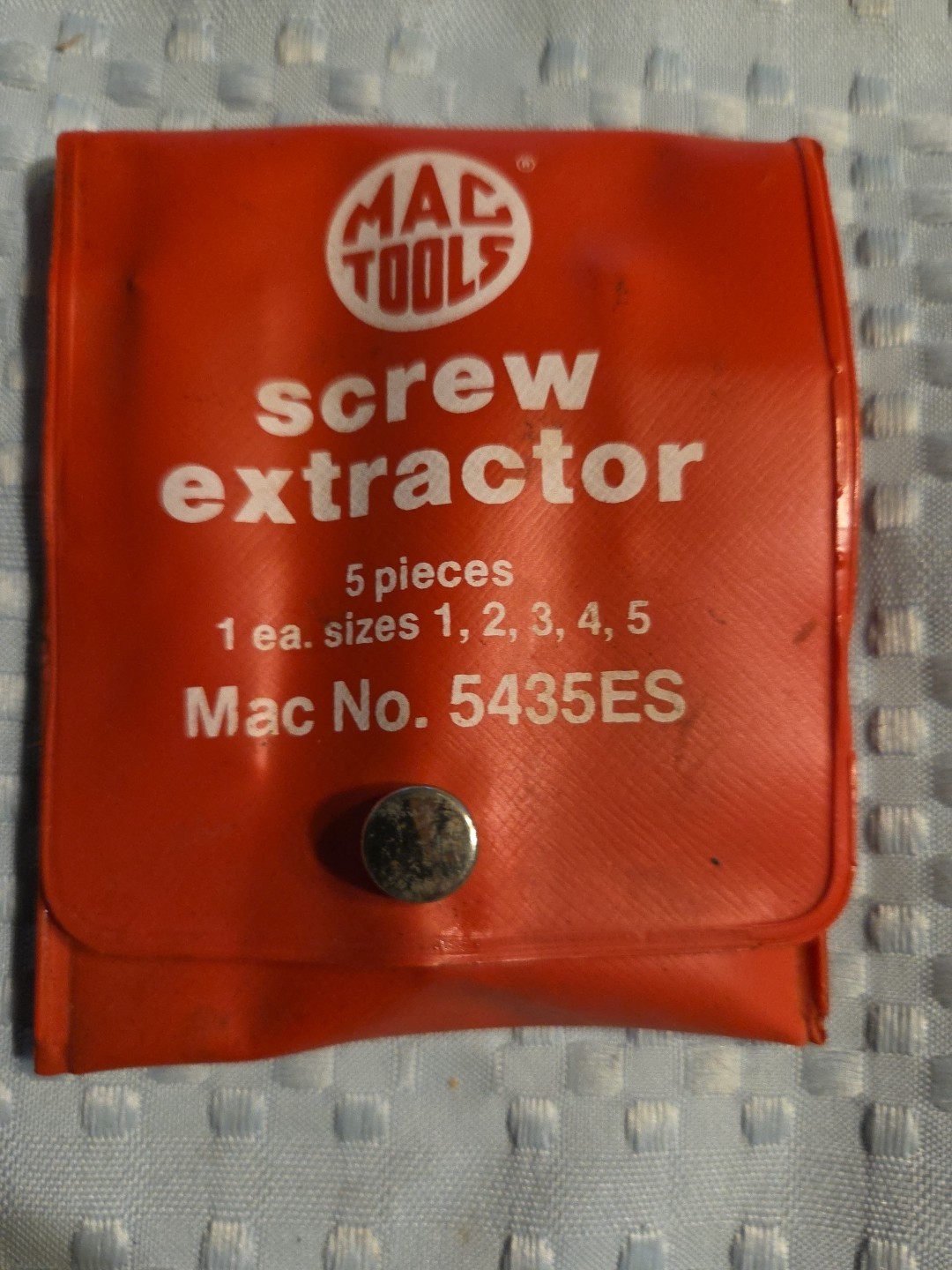 MAC Tools USA 5pc Screw Extractor Set – No. 353 (5435ES) w/ Kit Bag 1 2 3 4 5
