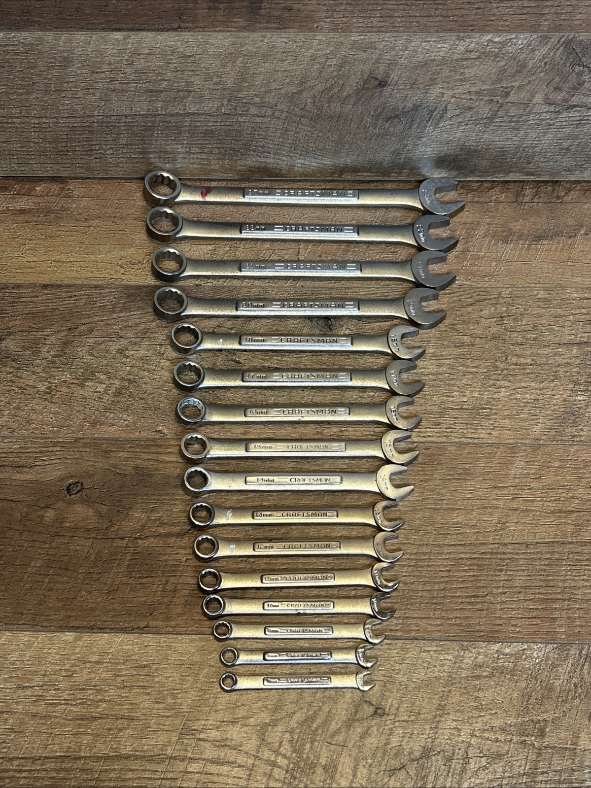 Craftsman USA VA/VV 14-pc Metric 12 Point Combination Wrench Set 7-23 mm-No 19mm