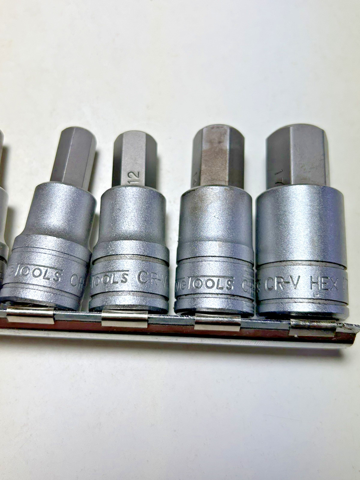 TENG TOOLS 1/2″ HEX ALLEN KEY BIT SOCKET SET 5mm – 17mm ON SOCKET RAIL