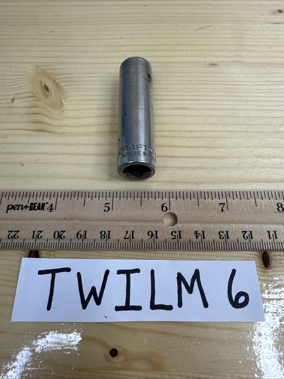 Vintage Craftsman 1/2″ SAE Deep Socket 12 point 3/8″ Drive -V- 43312 USA